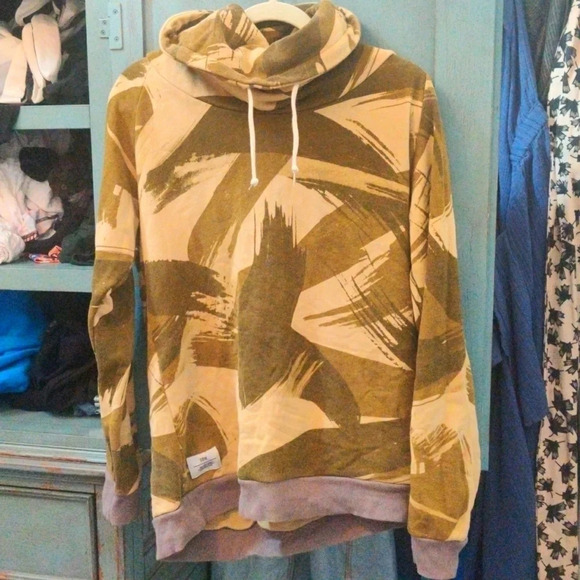 Vintage raver cowl neck sweatshirt L - Picture 1 of 3